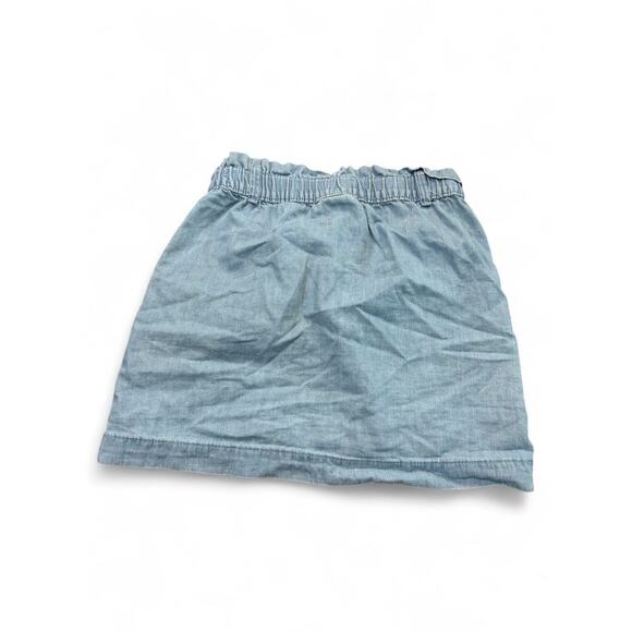 Cat & Jack Girls Stretchy Blue Denim Skirt Large Pockets 10/12 - Picture 3 of 3